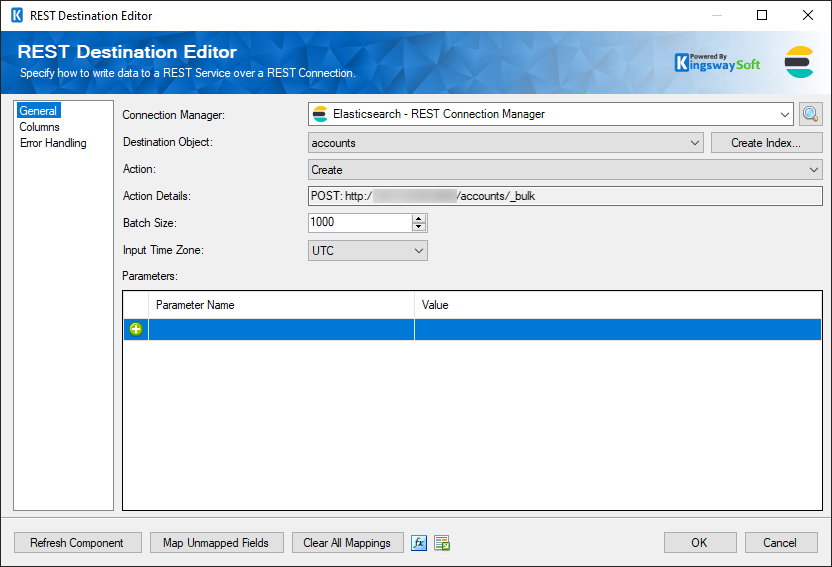 SSIS REST Elasticsearch Destination